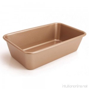 Champagne Gold Mini Loaf Pan Heavy-weight Carbon Steel 2 pound Medium Bread Toast Mold Nonstick & Quick Release Coating - B07GJJ7WGG